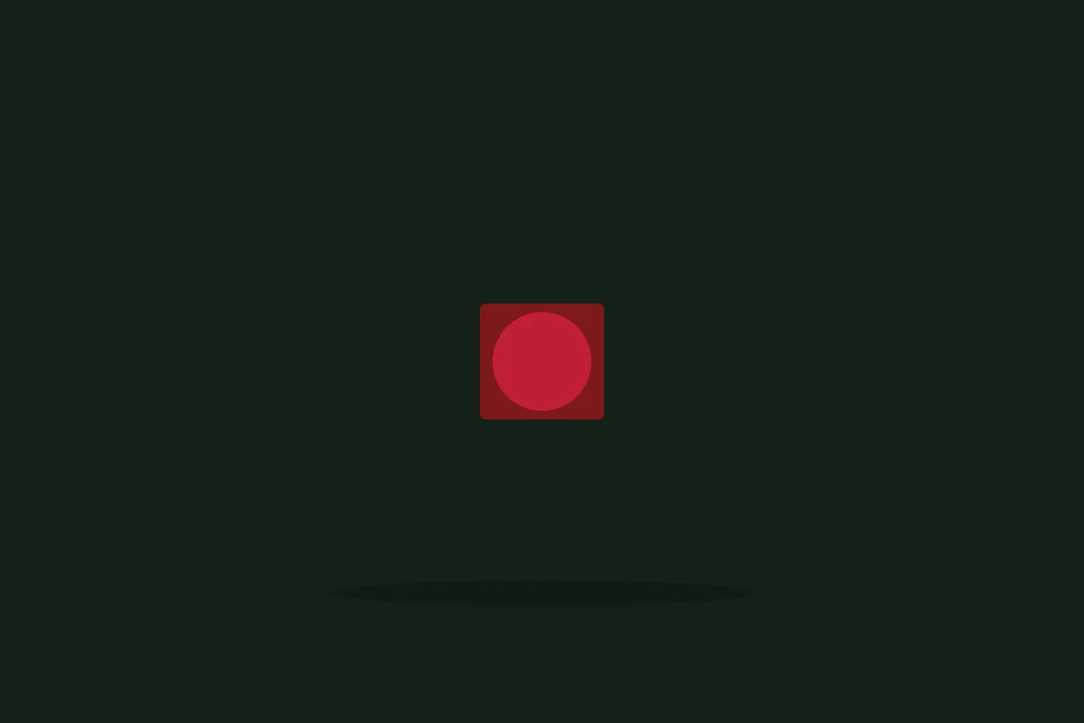 A single poker chip pushed forward across dark green felt under one tight overhead spotlight, two hole cards face-down beside it